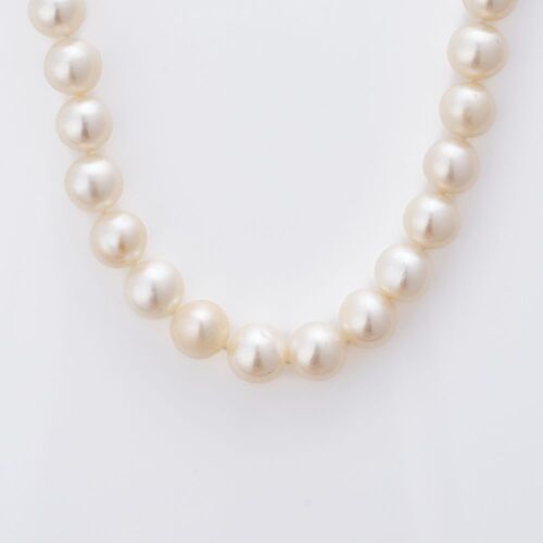 Semi Round, 44cm White Cultured Pearl Necklace