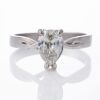 18ct White Gold, 0.70ct Pear Cut Diamond Solitaire Ring