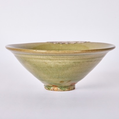 A Chinese Song-Jin Dynasty Yaozhou Carved Conical Tea Bowl