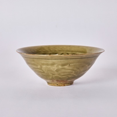 A Chinese Song-Jin Dynasty Yaozhou Carved Conical Tea Bowl