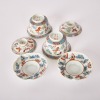 A Pair of Chinese19th Century Qing Dynasty Guangxu Period Famille Rose &lsquo;Hundred Butterflies&rsquo; Covered Tea Cups and Saucers (Qing Dynasty Guangxu Year Mark) - 2