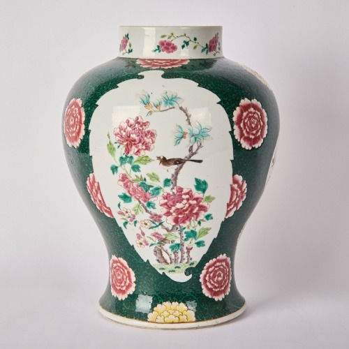 A Chinese 18th Century Yongzheng Period Famille Rose &lsquo;Bird and Flower&rsquo; Jar (Underglaze-blue Double Circle Mark)