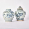 A Pair of Chinese Early 15th to 16th Century Blue and White Jars (Underglaze-blue Fu Marks)