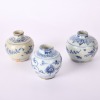 A Group of Three Chinese 15th to 16th Century Ming Dynasty Blue and White Jars - 2