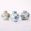 A Group of Three Chinese 15th to 16th Century Ming Dynasty Blue and White Jars