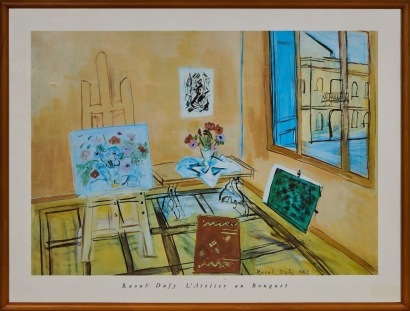 A Framed Print of L'Atelier au Bouquet by Raoul Dufy