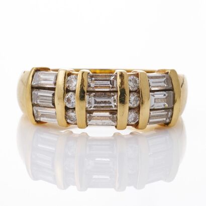 18ct Yellow Gold, 1.41ct Diamond Dress Ring