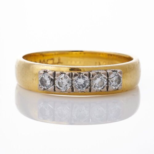 18ct Yellow / White Gold, 0.32ct Diamond Ring