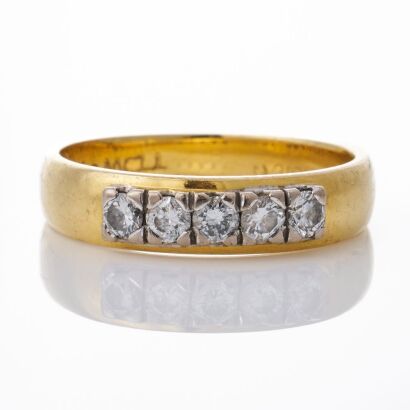 18ct Yellow / White Gold, 0.32ct Diamond Ring