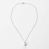 14ct White Gold, Tahitian, Silver Colour Pearl Pendant on 44cm Silver-tone Curb Chain - 2