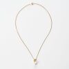 18ct Yellow Gold, 9.7mm South Sea Pearl / Diamond Pendant on 45cm, Gold-plated Chain - 2
