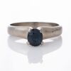 Palladium, Modern, Oval Mixed Cut Sapphire Ring