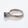 Palladium, Modern, Oval Mixed Cut Sapphire Ring - 2