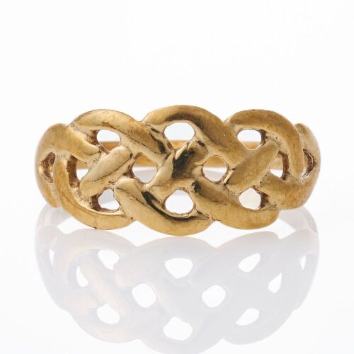 9ct Yellow Gold, Celtic Openwork Design Ring