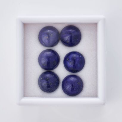 Parcel of Six, Loose Cabochon Cut Lapis Lazuli totalling 35.49cts