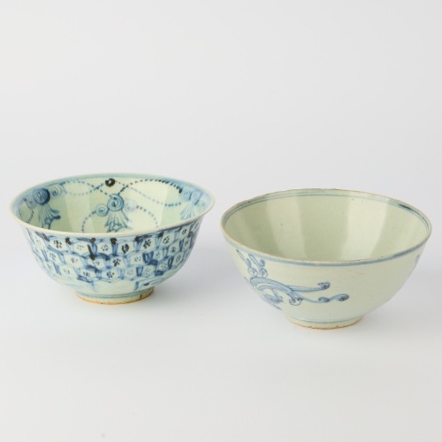 A Set of Two Chinese Ming Dynasty Blue and White Bowls