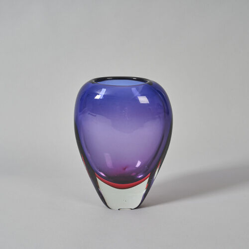 A Large Murano Sommerso Glass Vase