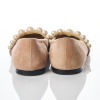 Jimmy Choo, Nude Suede Pearl Embellished Mary Jane Flats, Size 37 - 4