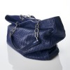 Christian Dior, Blue Woven Leather Soft Large Tote Bag - 2