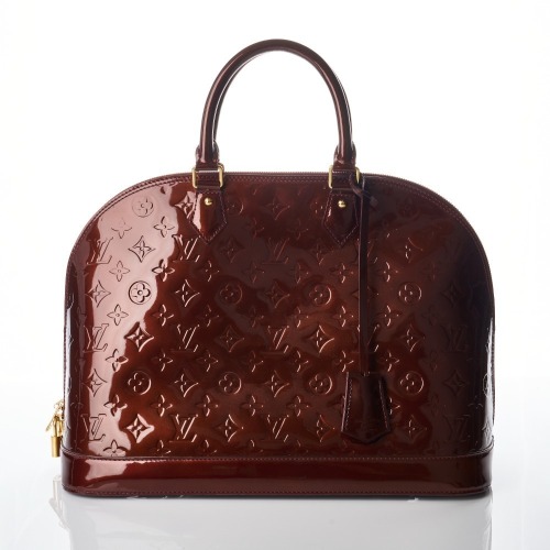 Louis Vuitton, Amarante Monogram Vernis Alma GM Bag
