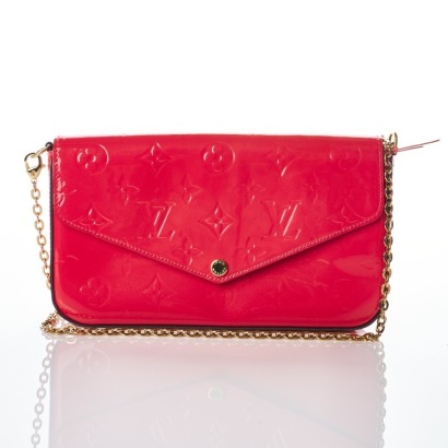 Louis Vuitton, Fuchsia Verni Felicie Pochette with Box