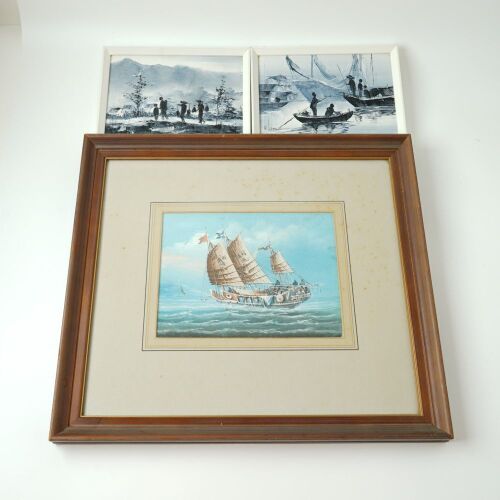 A Set of Three Chinese Landscape Paintings