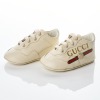 Gucci, Ivory Leather Rhyton Pre-walker Sneakers with Box, Size 16 - 2