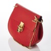 Chlo&eacute;, Red Grained Leather Drew Shoulder Bag - 2