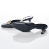 Louis Vuitton, Black Leather Heeled Mules, Size 39 - 3