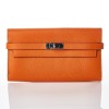 Herm&egrave;s, Orange Epsom Kelly Longue Wallet