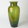 A VisArt Green and Amber Vase