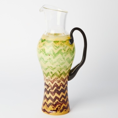 A Kosta Boda Art Glass Jungle Collection Jug by Kjell Engman