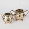 A Sheffield Plate Creamer and Sugar Bowl