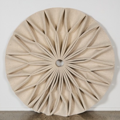 A Large Buzzi Pleat Sculptural Pendant Lampshade By BuzziSpace