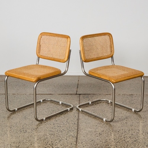 A Pair of Marcel Breuer Cesca Style Chairs