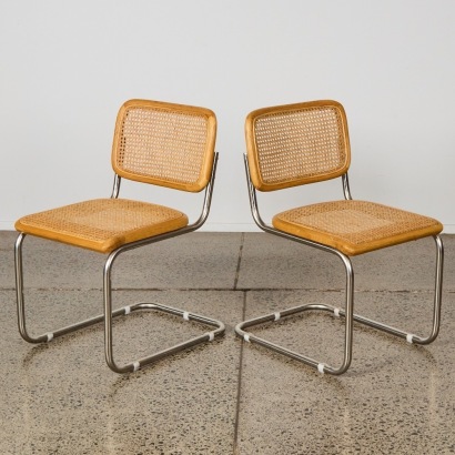 A Pair of Marcel Breuer Cesca Style Chairs