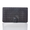 Bottega Veneta, Dark Brown Intrecciato Wallet with Box