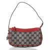 Gucci, GG Canvas / Red Leather Charm Pochette