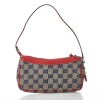 Gucci, GG Canvas / Red Leather Charm Pochette - 2