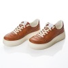 Gucci, Brown GG Embossed Leather Sneakers with Box - 2