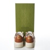 Gucci, Brown GG Embossed Leather Sneakers with Box - 4