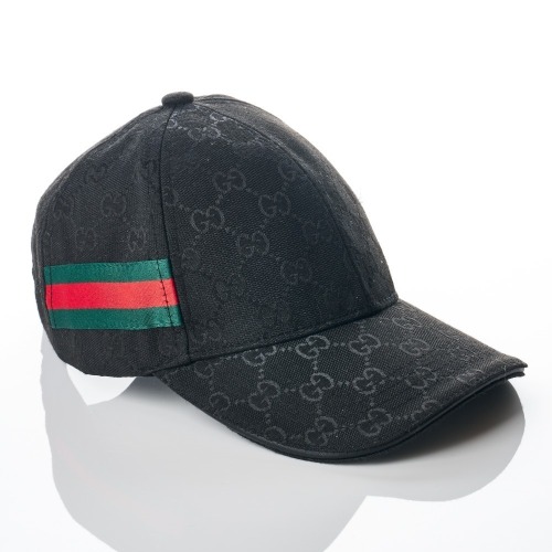 Gucci, Black GG Canvas Cap, Size 58