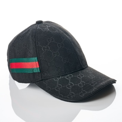 Gucci, Black GG Canvas Cap, Size 58