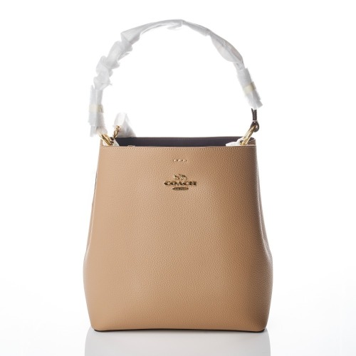 Coach, Taupe Leather Bucket Tote - As new