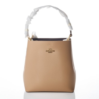 Coach, Taupe Leather Bucket Tote - As new