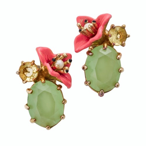 Les N&eacute;r&eacute;ides, Enamel / Crystal Post-back Earrings