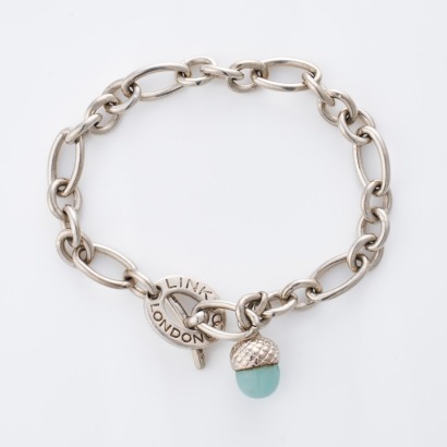 Links of London, Sterling Silver, 19cm Toggle Bracelet