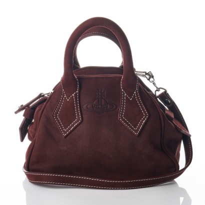 Vivienne Westwood, Burgundy Suede Mini Yasmin Bag