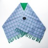 Vivienne Westwood, 100% Wool, Blue Tartan Reversible Poncho
