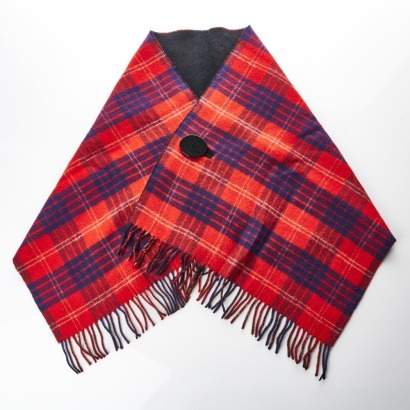 Vivienne Westwood, Wool, Red Tartan Reversible Poncho